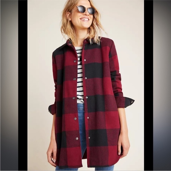 Anthropologie BB Dakota Flannel Jacket Size Small. - Picture 2 of 10